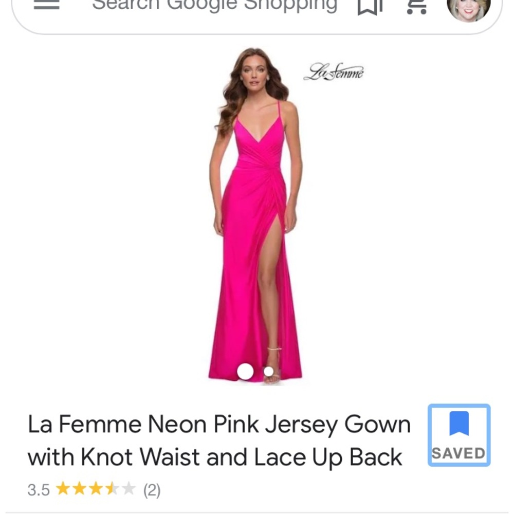 La femme neon pink prom dress, size 12 unaltered